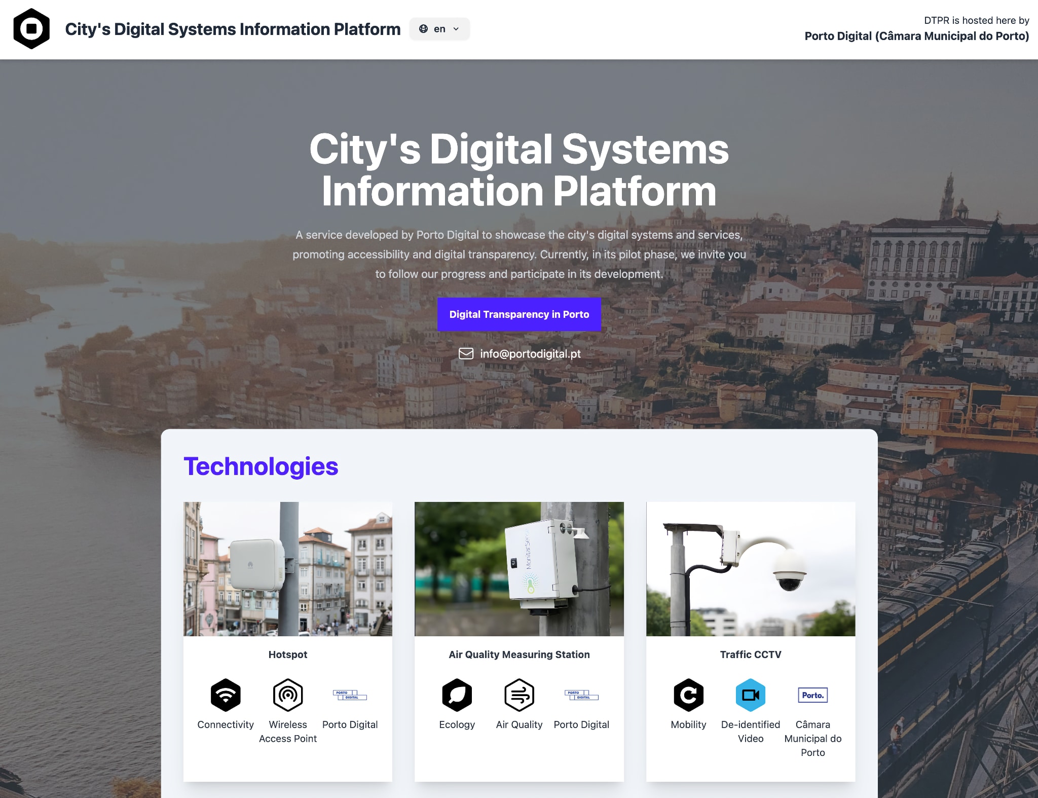 Porto Digital's DTPR-powered Digital Systems Information Platform