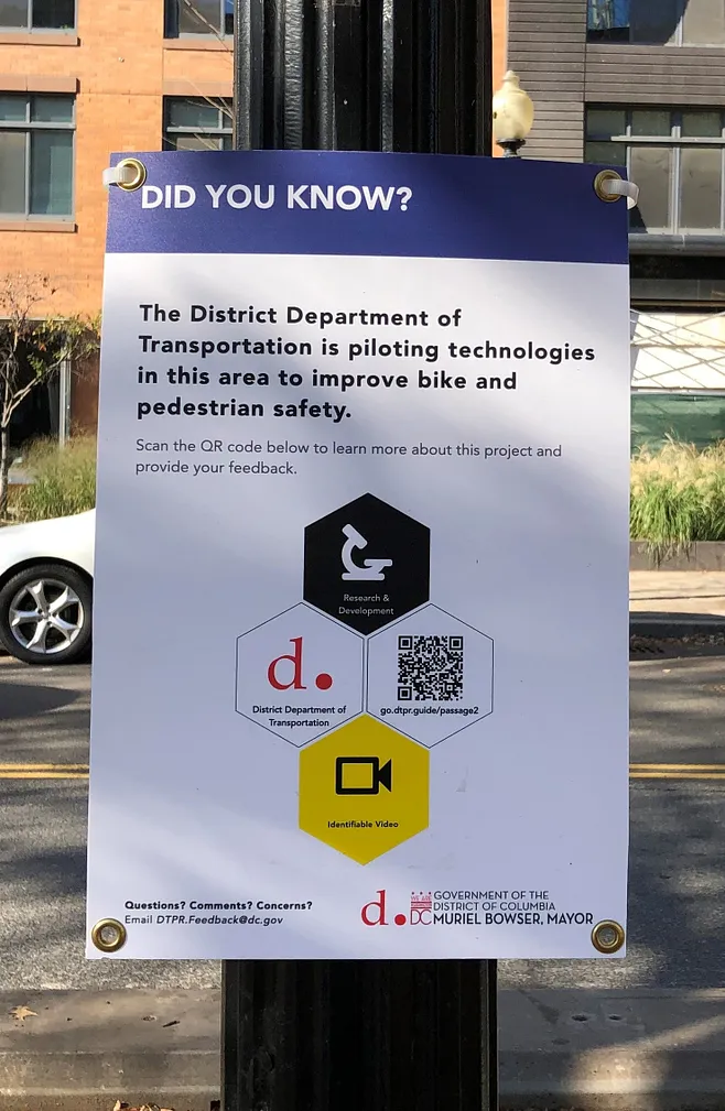 One of DDOT's DTPR signs installed in NoMa