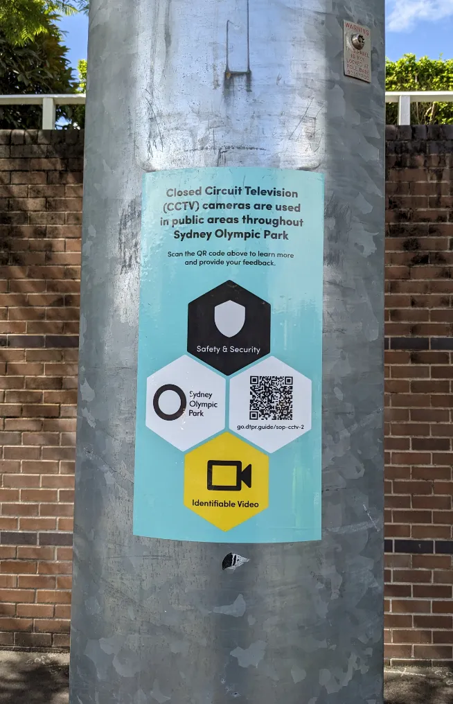 DTPR signage at Sydney Olympic Park