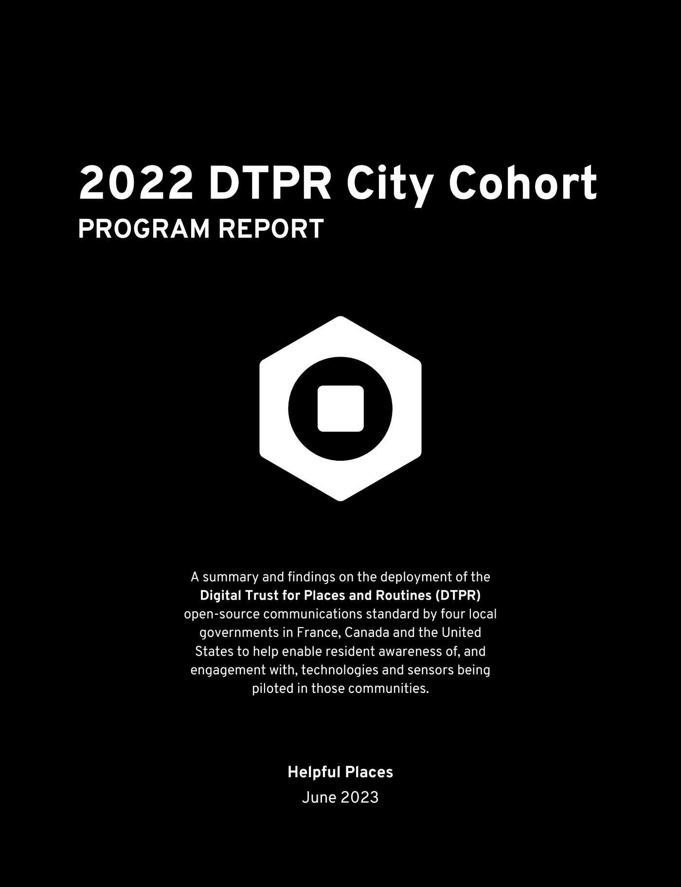 Cover image of 2022 DTPR City Cohort Program Report