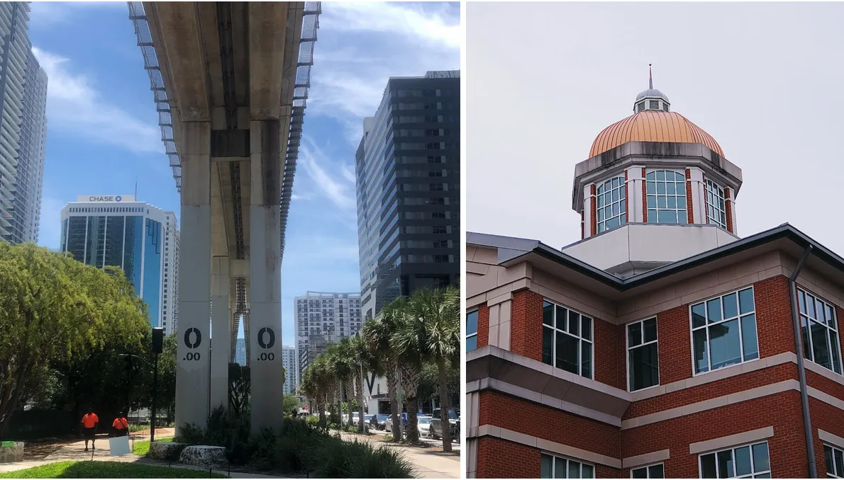 Left: The Underline in Miami, Florida. Right: University of North Carolina in Charlotte, North Carolina